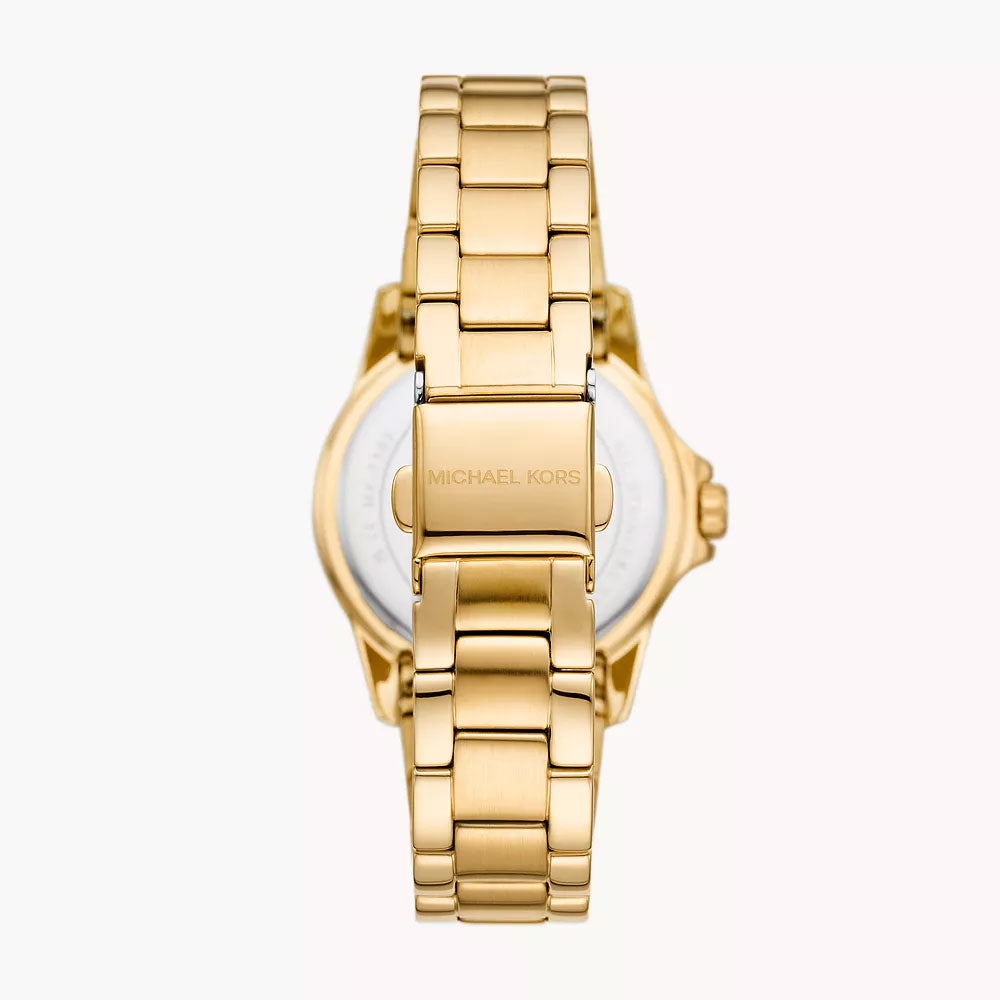 Michael Kors Everest Three-Hand Gold-Tone Stainless Steel Women&