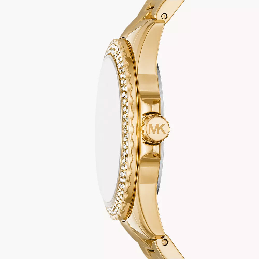 Michael Kors Everest Three-Hand Gold-Tone Stainless Steel Women&