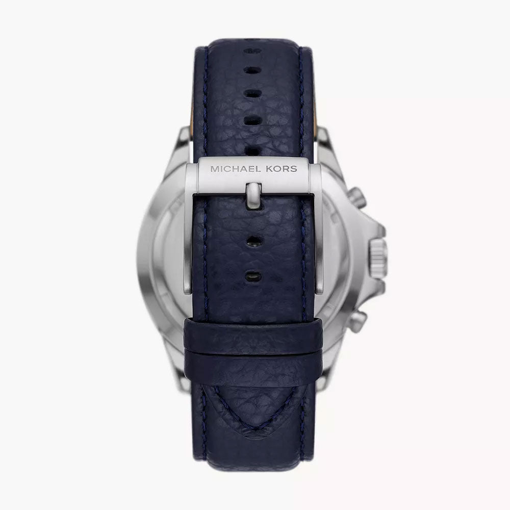 Michael Kors Everest Chronograph Navy Leather Men&