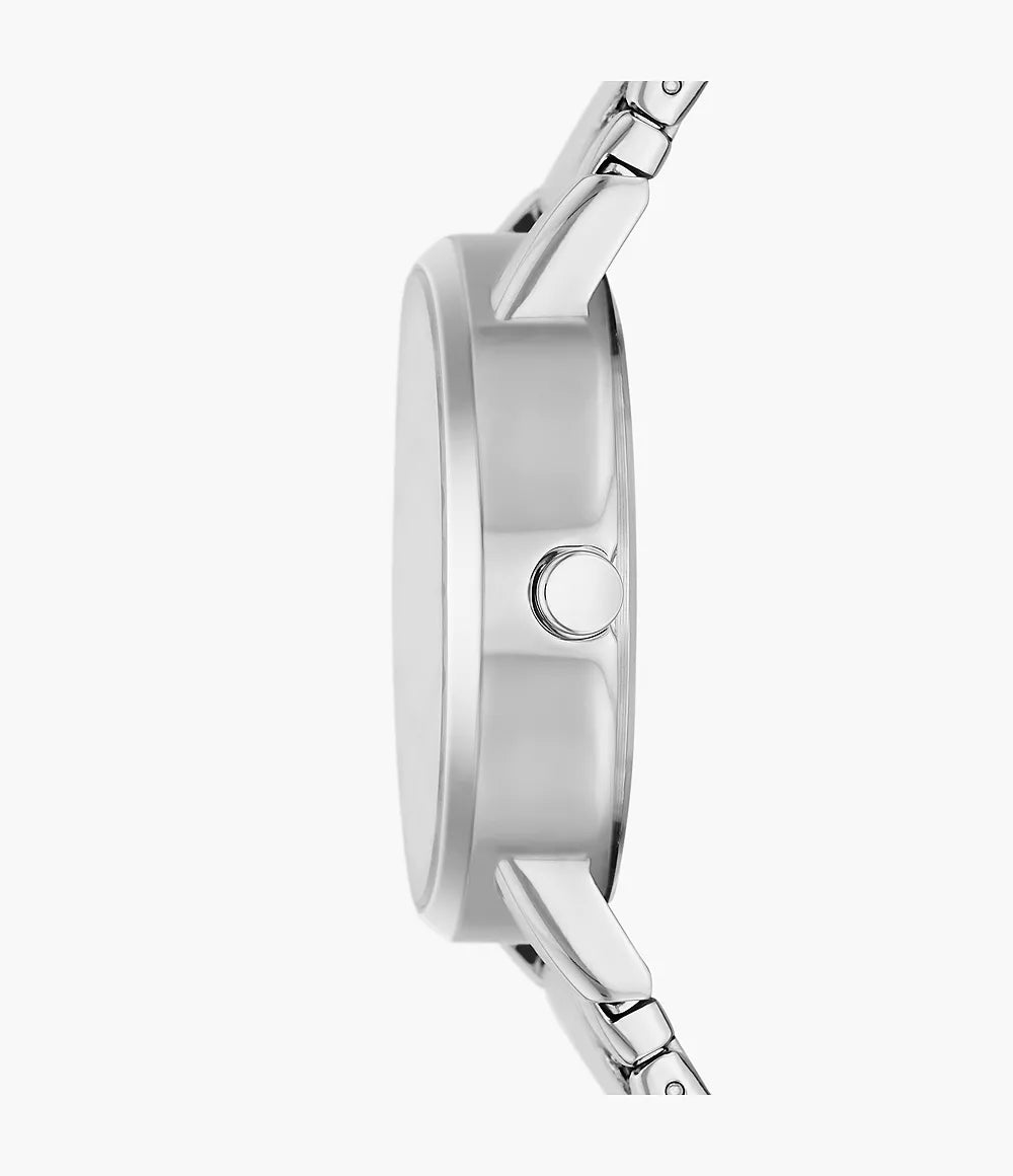 DKNY SOHO THREE-HAND STAINLESS STEEL WATCH