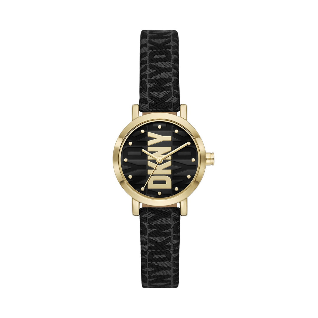 Dkny Soho Three-Hand Black Fabric Watch