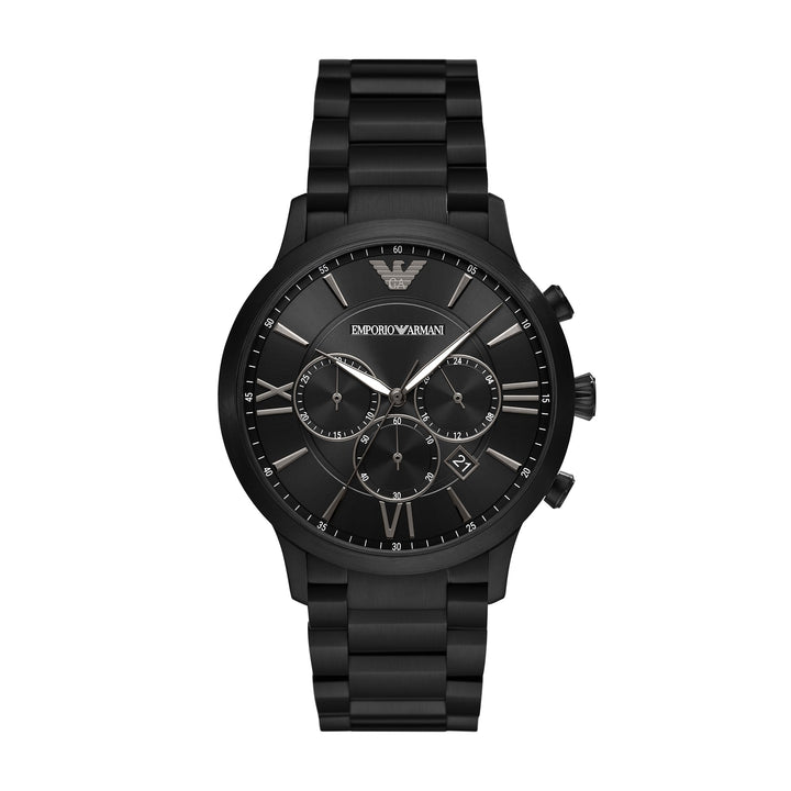 Emporio Armani Giovanni Chronograph Black Dial Black Men&