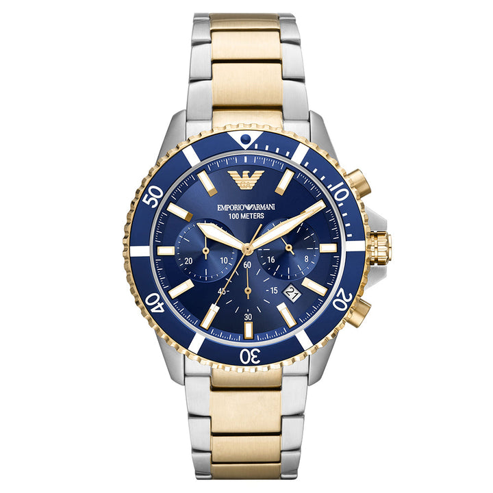 Emporio Armani World Explorer Chronograph Blue Dial Multicolor Men&