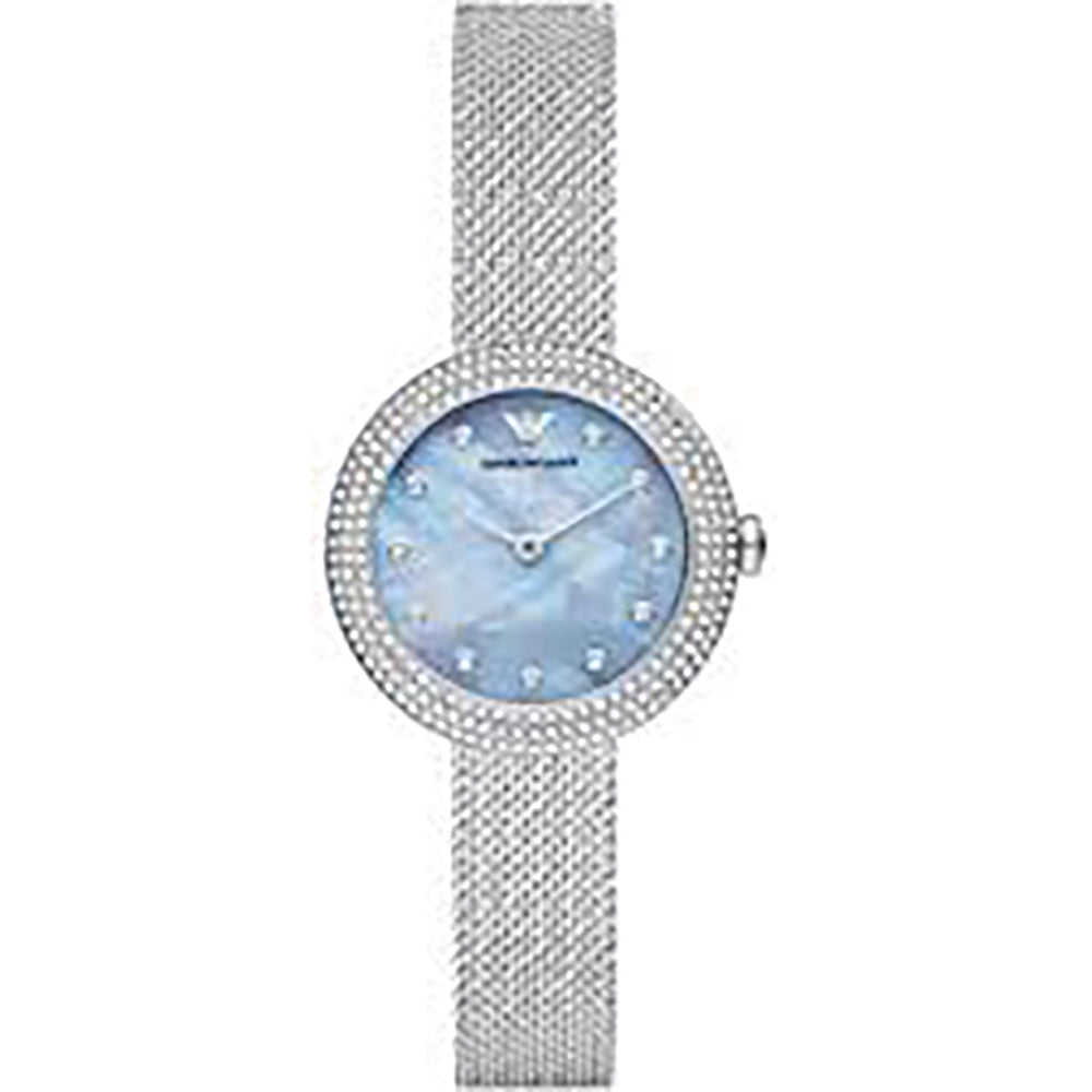 EMPORIO ARMANI MOP ANLG WATCH 0 JWL SS METAL BRCLT