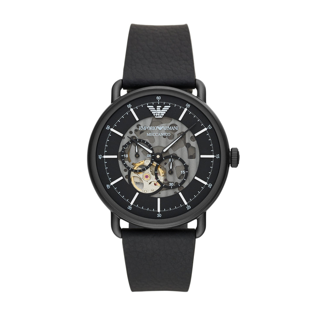 AUTOM  WATCH  21 JWL SS  LEATHER STRAP