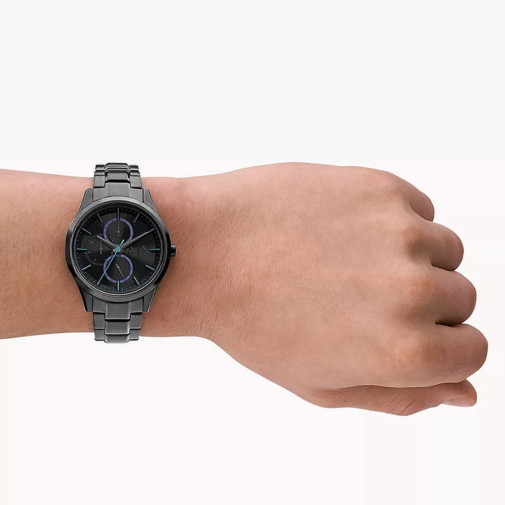 Armani Exchange Dante Black Stainless Steel Men&
