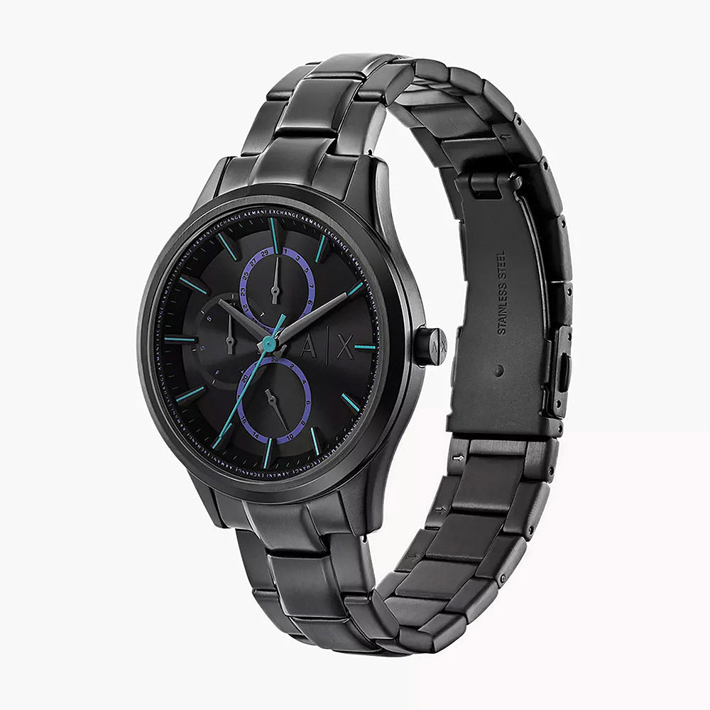 Armani Exchange Dante Black Stainless Steel Men&