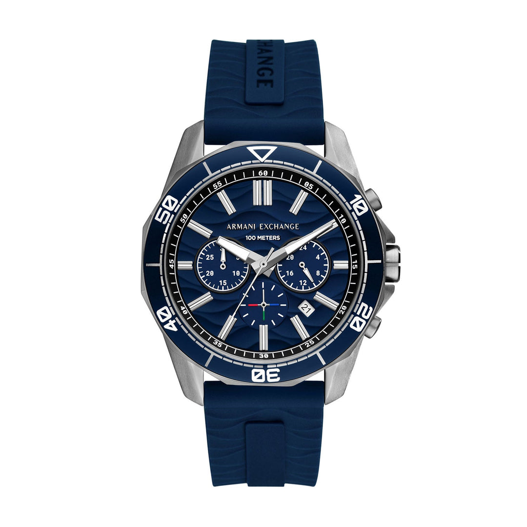 Armani Exchange Spencer Silver Stainless Steel Men&