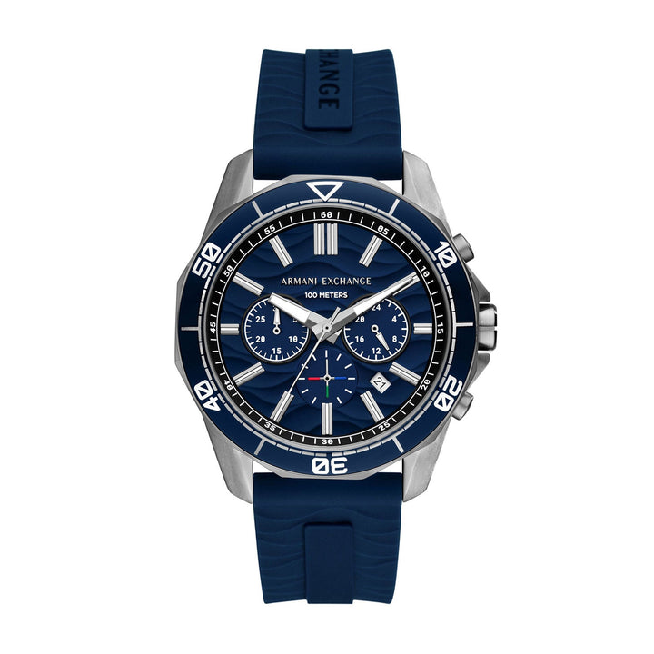 Armani Exchange Spencer Silver Stainless Steel Men&