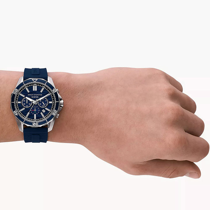 Armani Exchange Spencer Silver Stainless Steel Men&