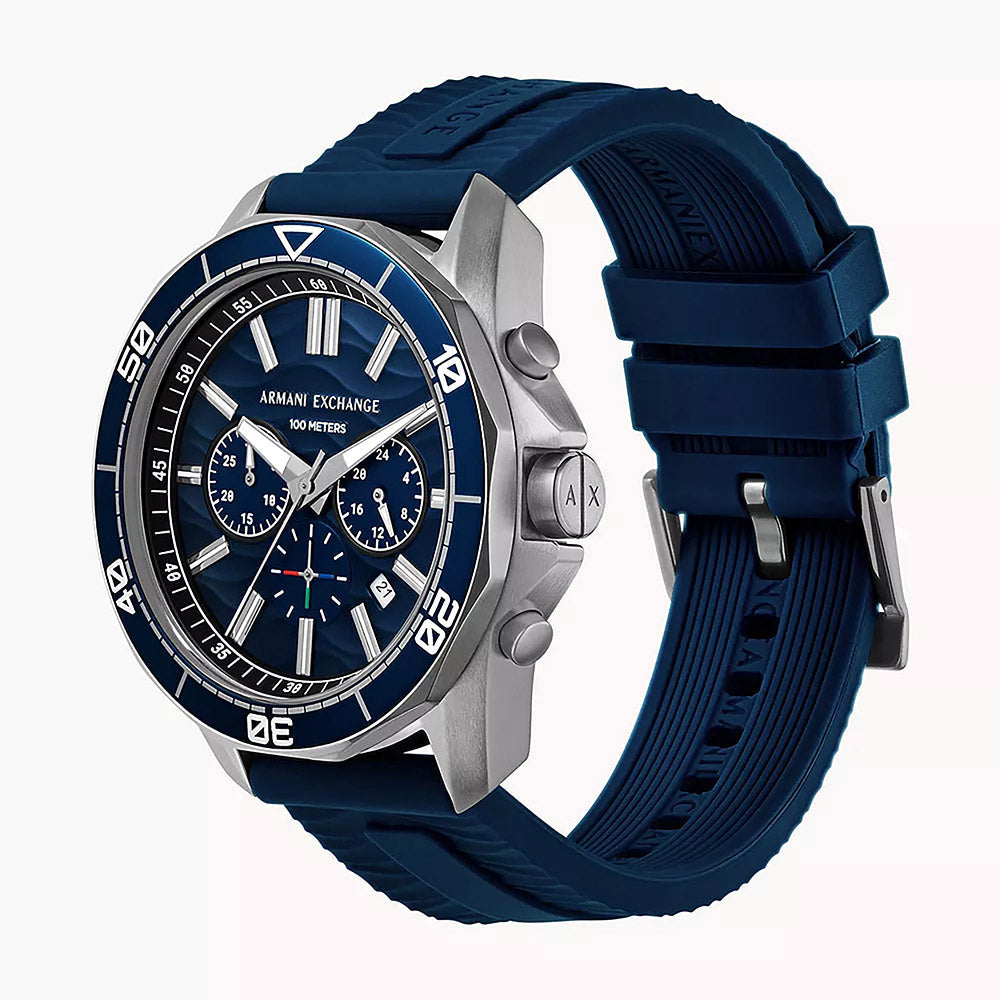 Armani Exchange Spencer Silver Stainless Steel Men&