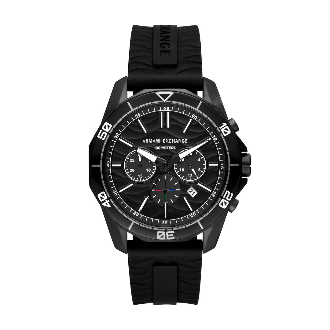 Armani Exchange Spencer Black Stainless Steel Men&