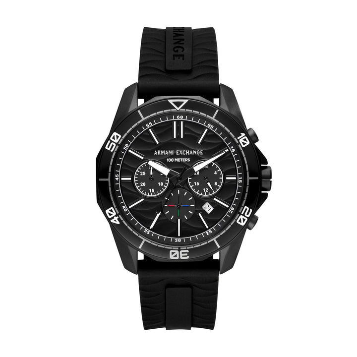 Armani Exchange Spencer Black Stainless Steel Men&