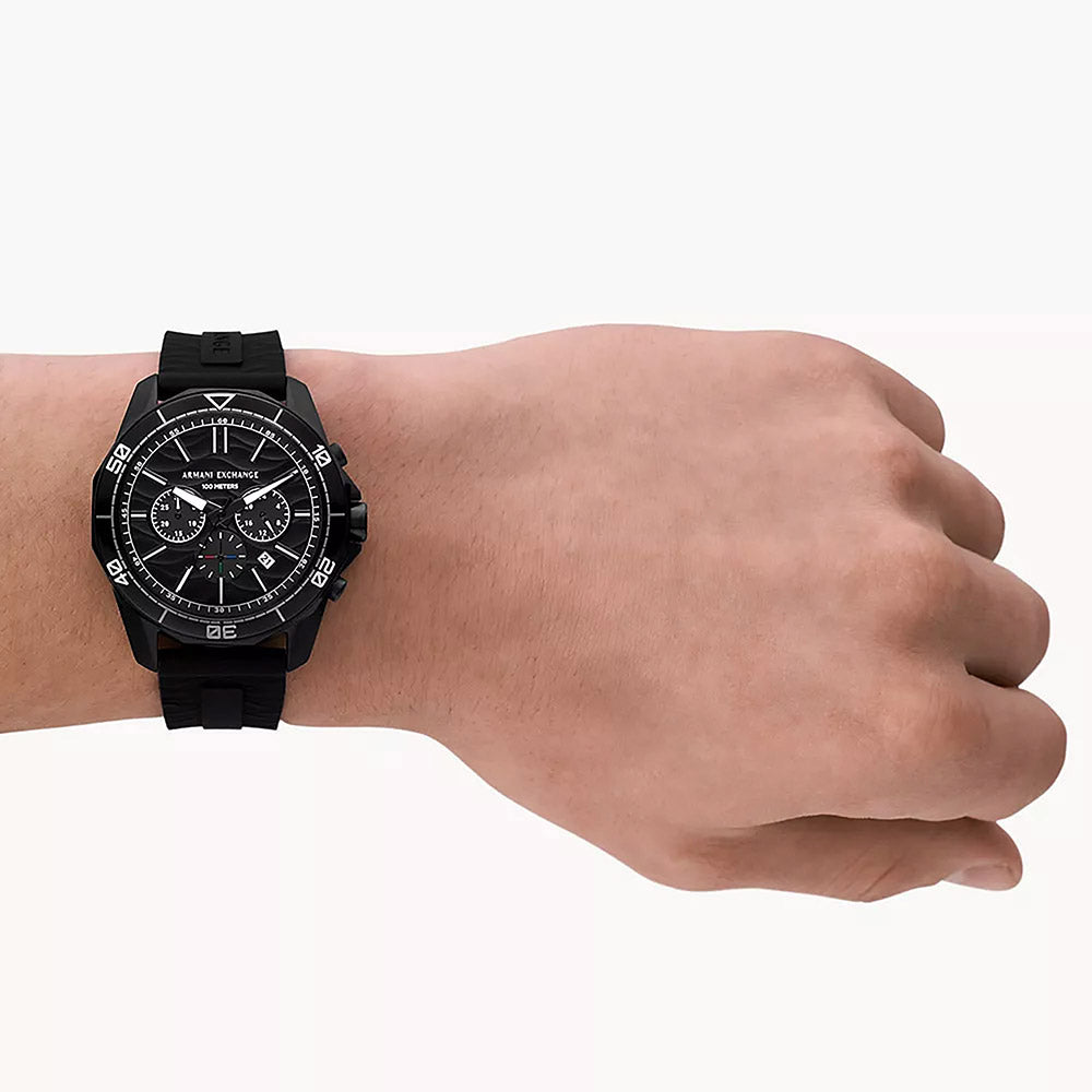 Armani Exchange Spencer Black Stainless Steel Men&