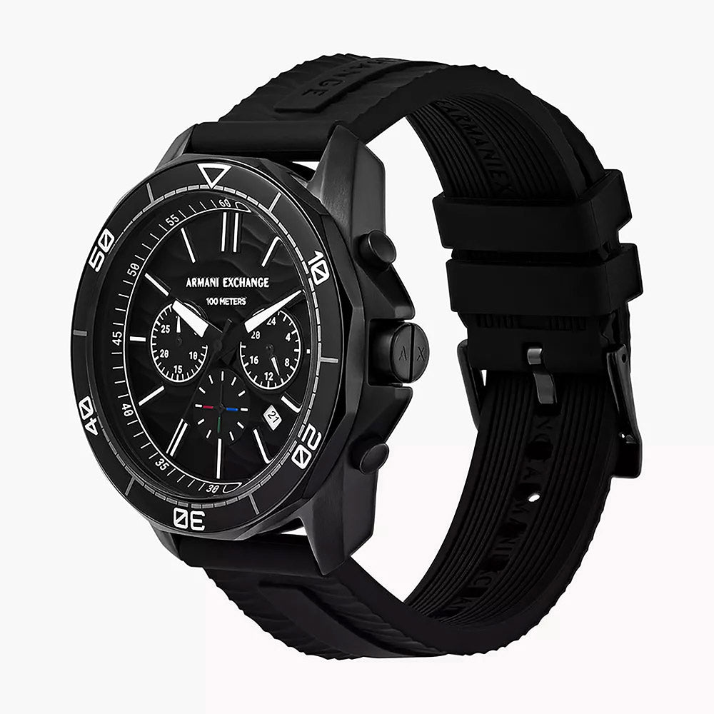 Armani Exchange Spencer Black Stainless Steel Men&