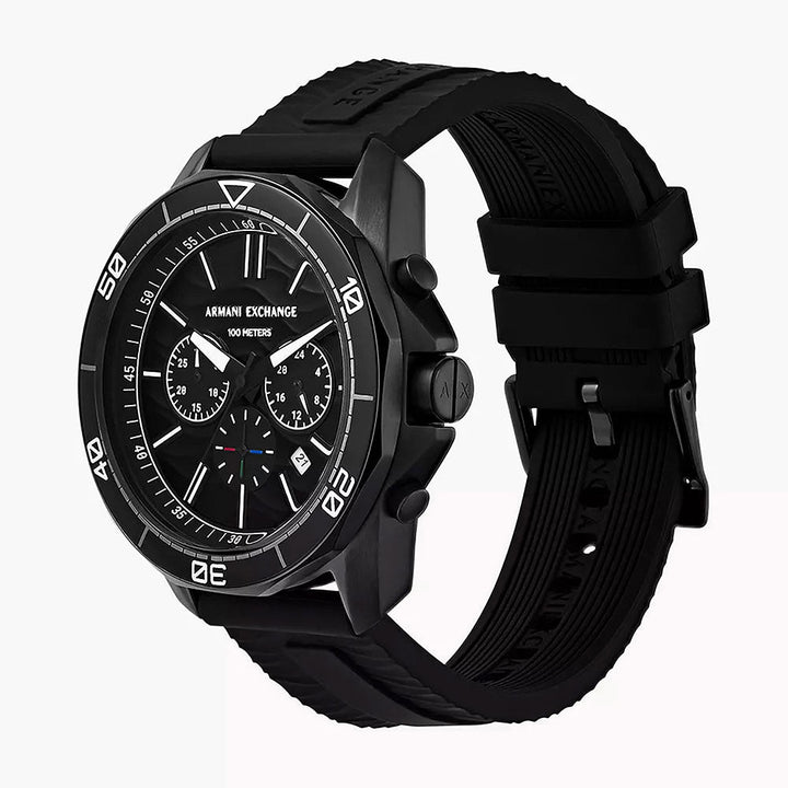 Armani Exchange Spencer Black Stainless Steel Men&