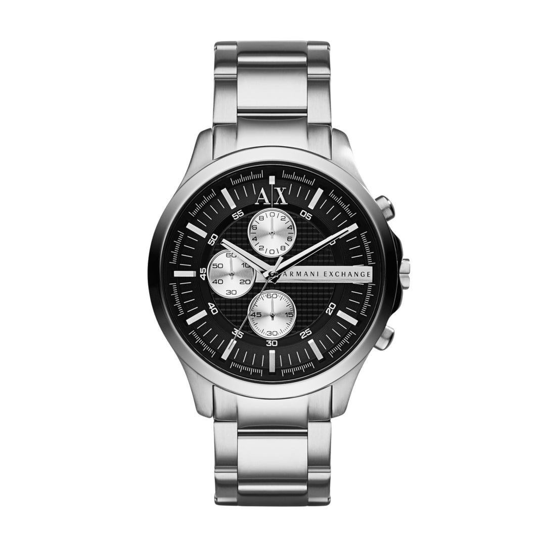 Armani Exchange Hampton Chronograph Black Dial Silver Men&
