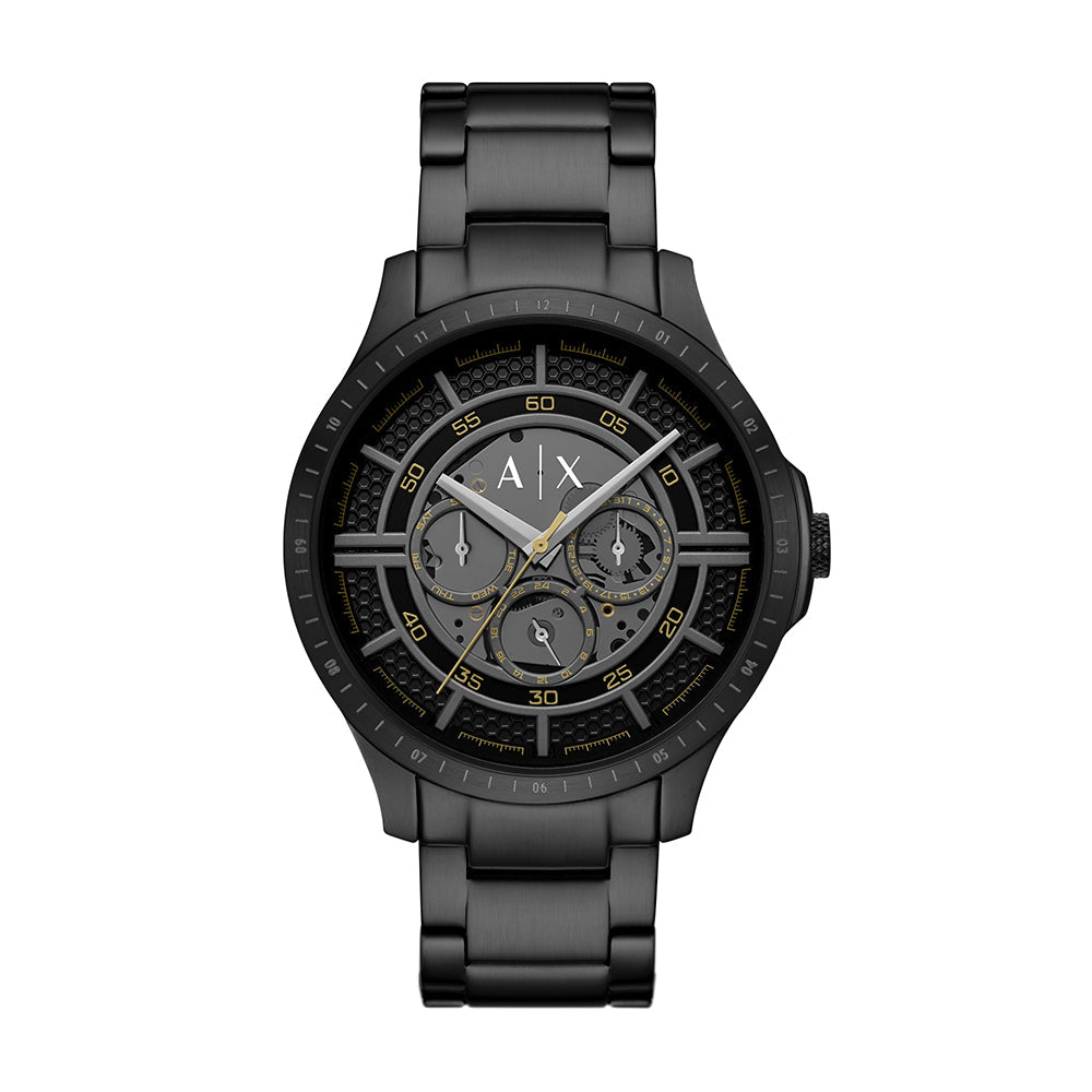 Armani Exchange Multifunction Black Stainless Steel Watch