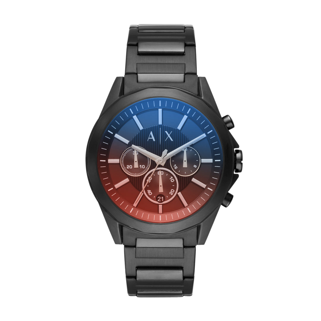 Armani Exchange Drexler Chronograph Black Dial Black Ion-Plated Men&