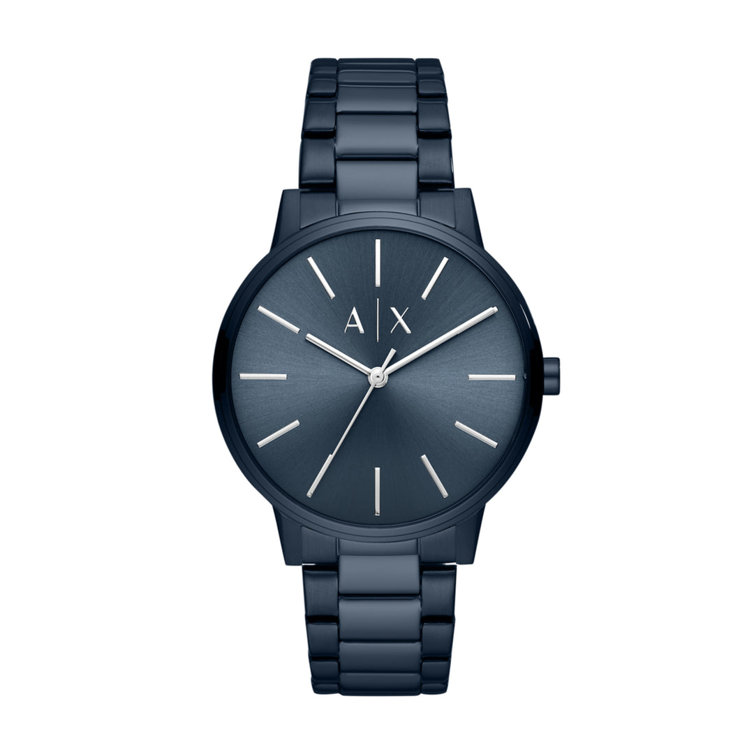 Armani Exchange Cayde Three-Hand Blue Dial Blue Men&