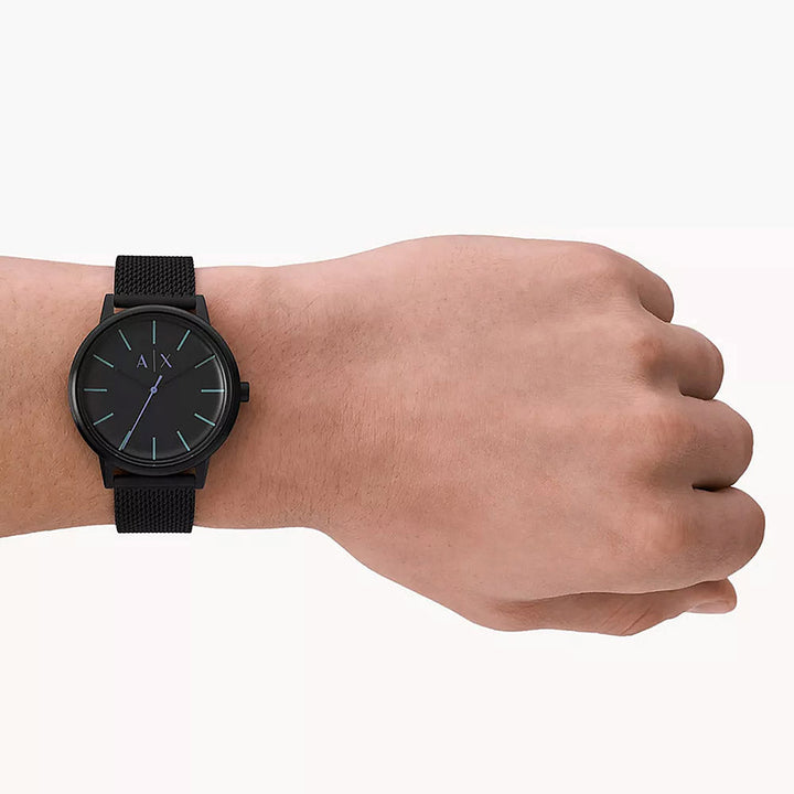 Armani Exchange Cayde Black Stainless Steel Men&