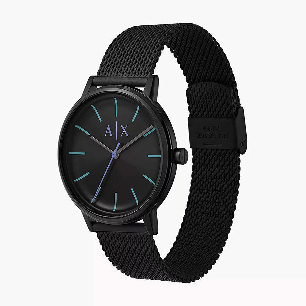 Armani Exchange Cayde Black Stainless Steel Men&