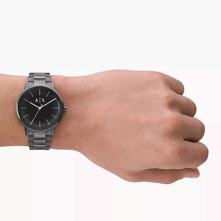 Armani Exchange Cayde Gunmetal Stainless Steel Men&