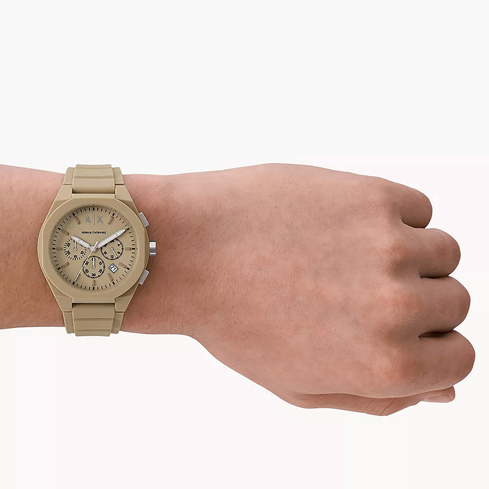 Armani Exchange Rafael Beige Gold Nylon Men&
