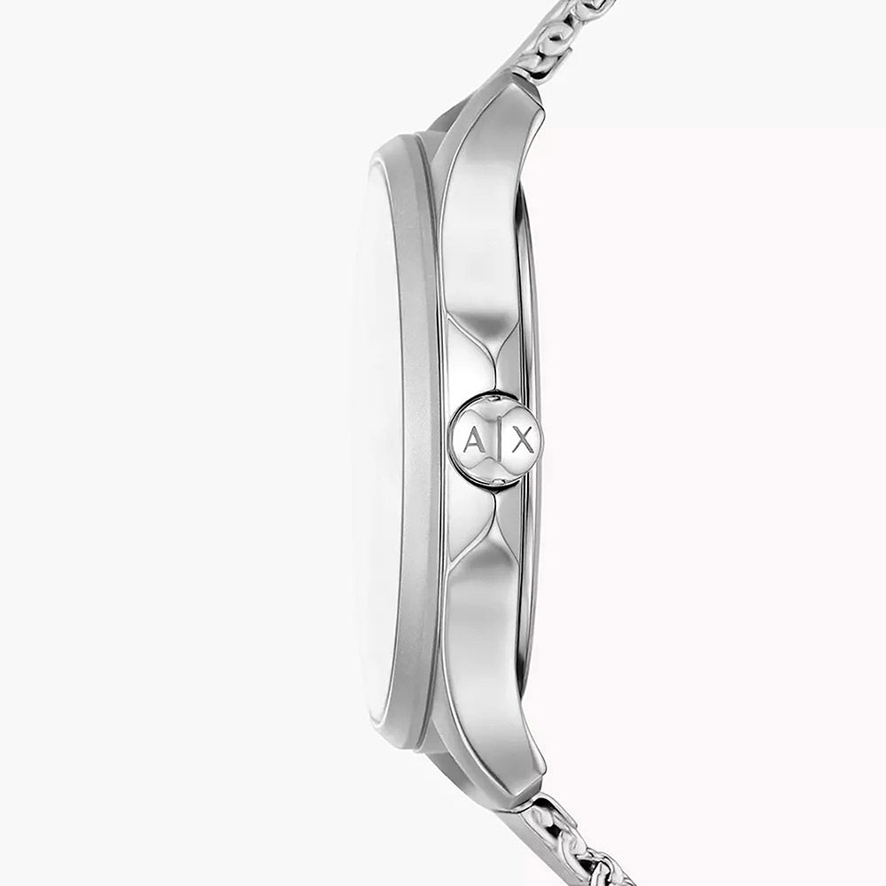 Armani Exchange Lady Hampton Silver Stainless Steel Women's Watch
