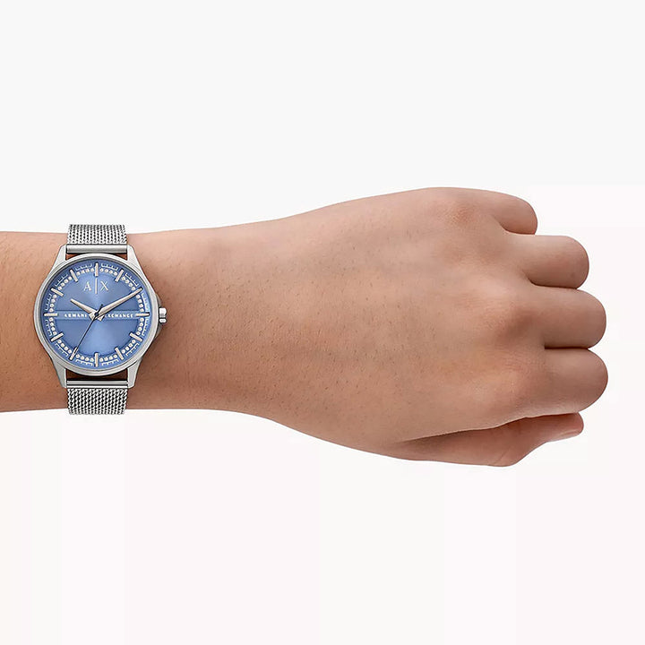 Armani Exchange Lady Hampton Silver Stainless Steel Women's Watch