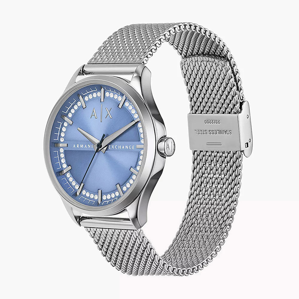 Armani Exchange Lady Hampton Silver Stainless Steel Women's Watch