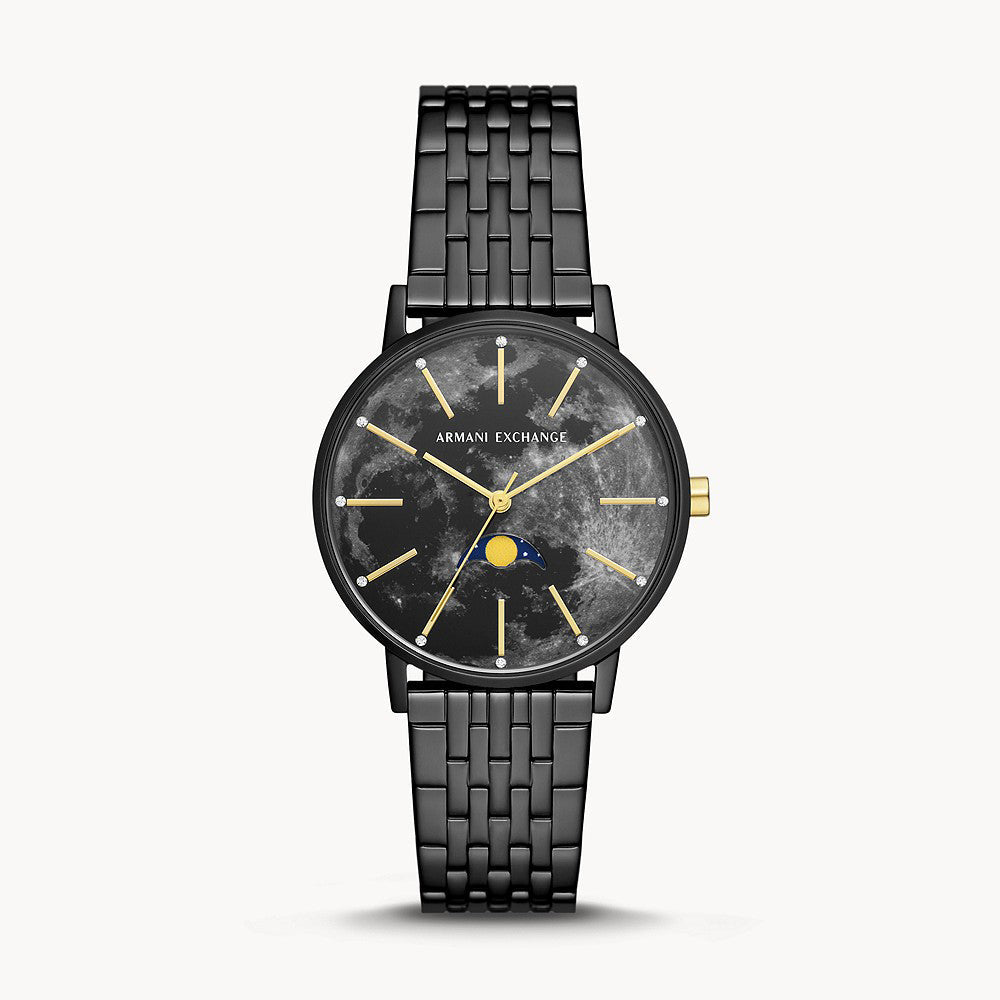 Armani Exchange Lola Black Stainless Steel Women&