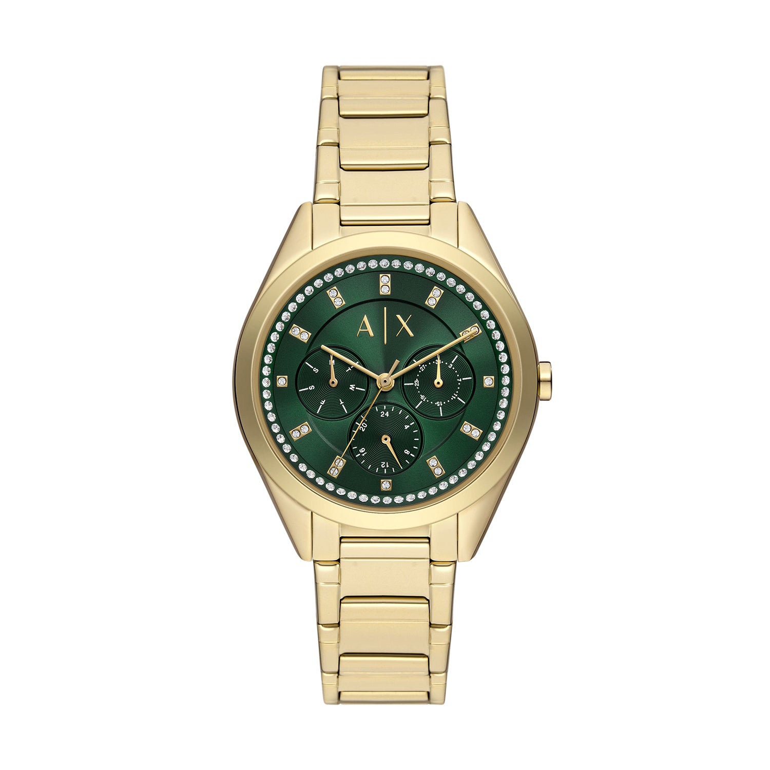Armani Exchange Multifunction Gold-Tone Stainless Steel Watch – Jacobs ...