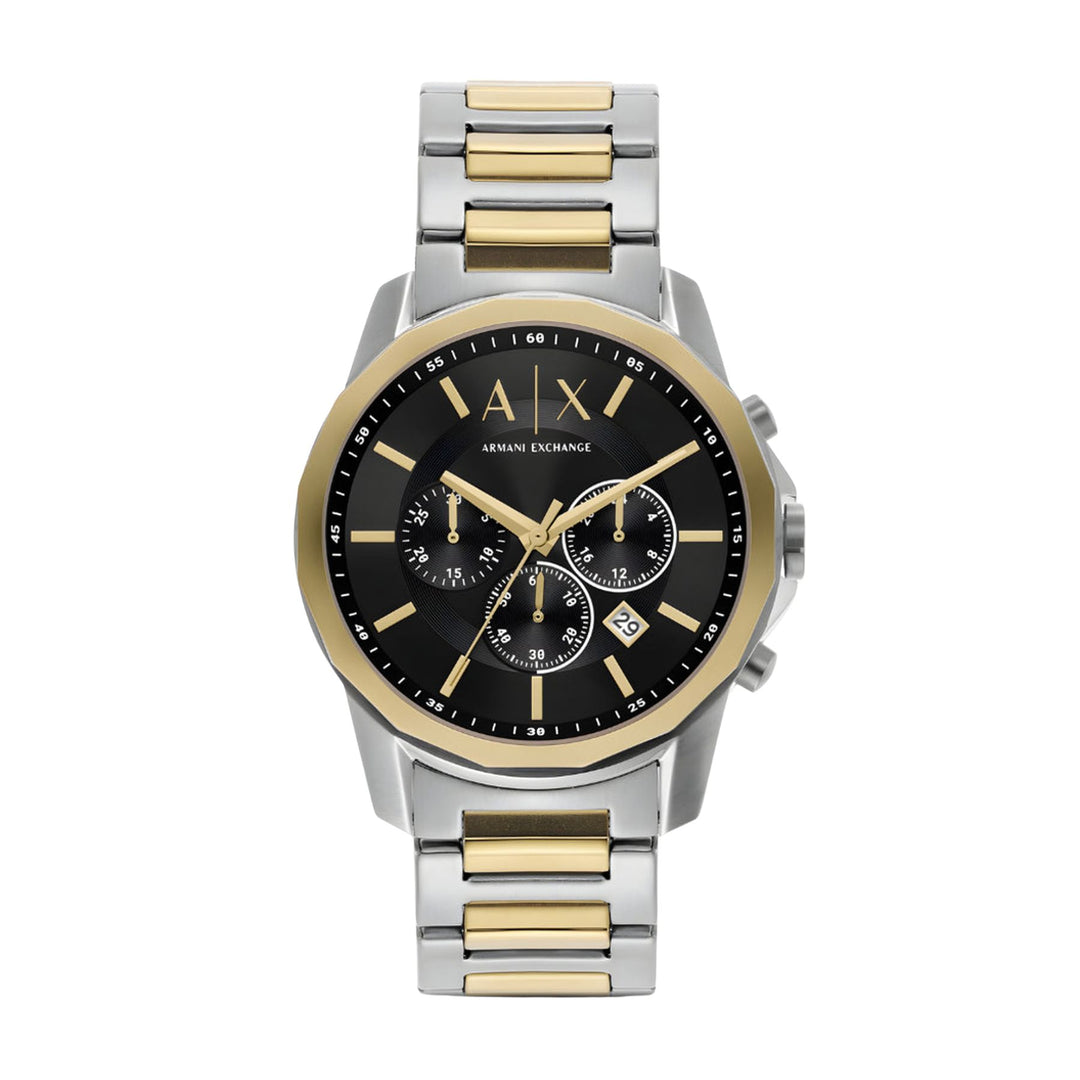 Armani Exchange Chronograph Black Dial Two-Tone Men&