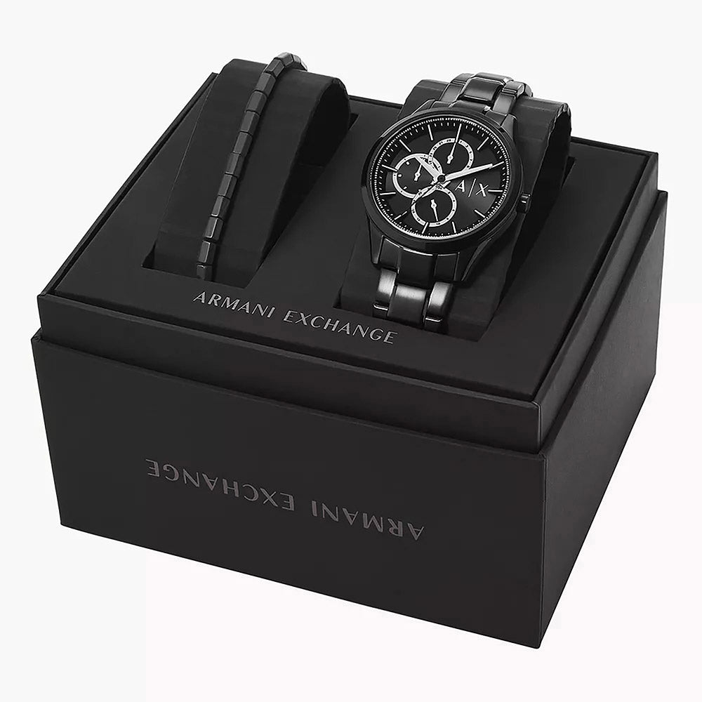 Armani Exchange Dante Black Stainless Steel Set Men's Watch - AX7154SET