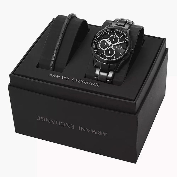 Armani Exchange Dante Black Stainless Steel Set Men's Watch - AX7154SET