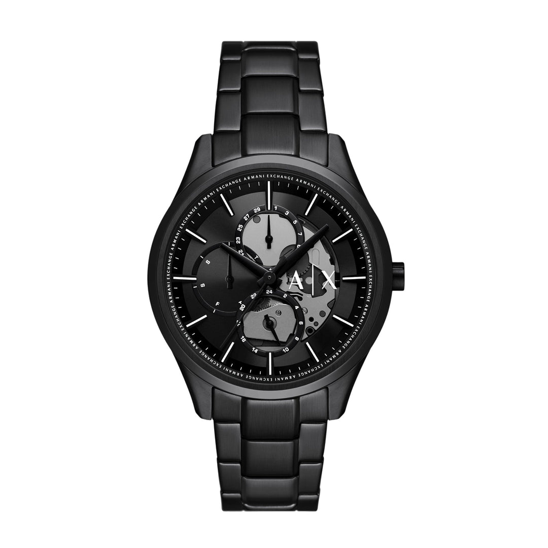 Armani Exchange Black Stainless Steel Men&