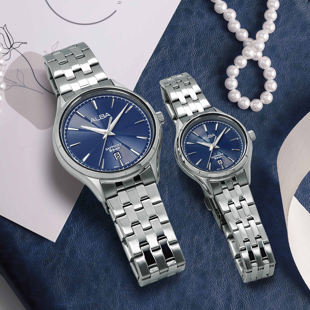 Alba Couple Set Watches - AS9T67X1 &amp; AH7CY5X1