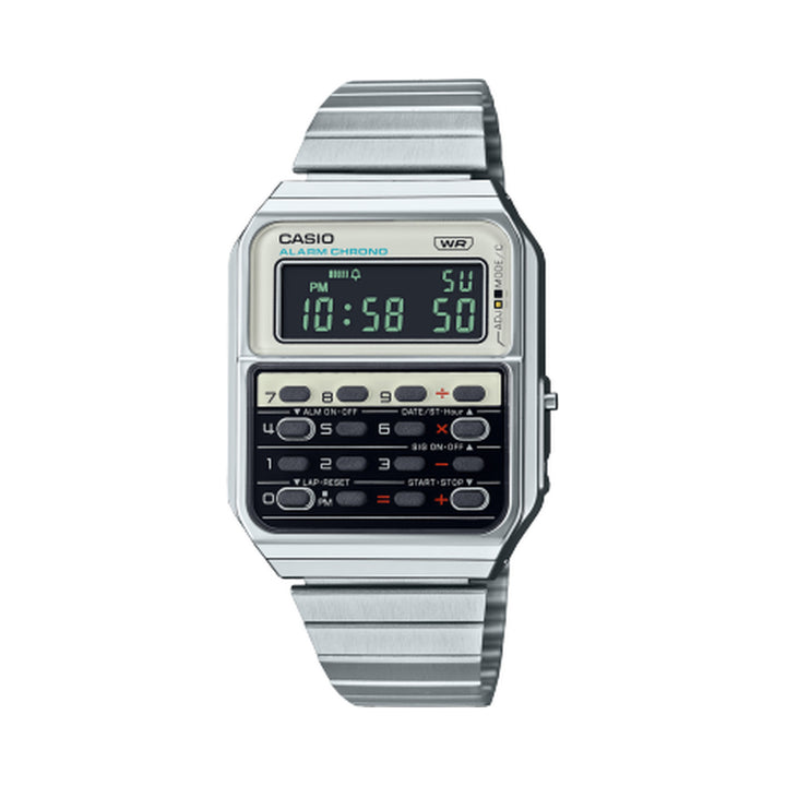 Casio Vintage Unisex White Dial Stainless Steel Watch - CA-500WE-7BDF