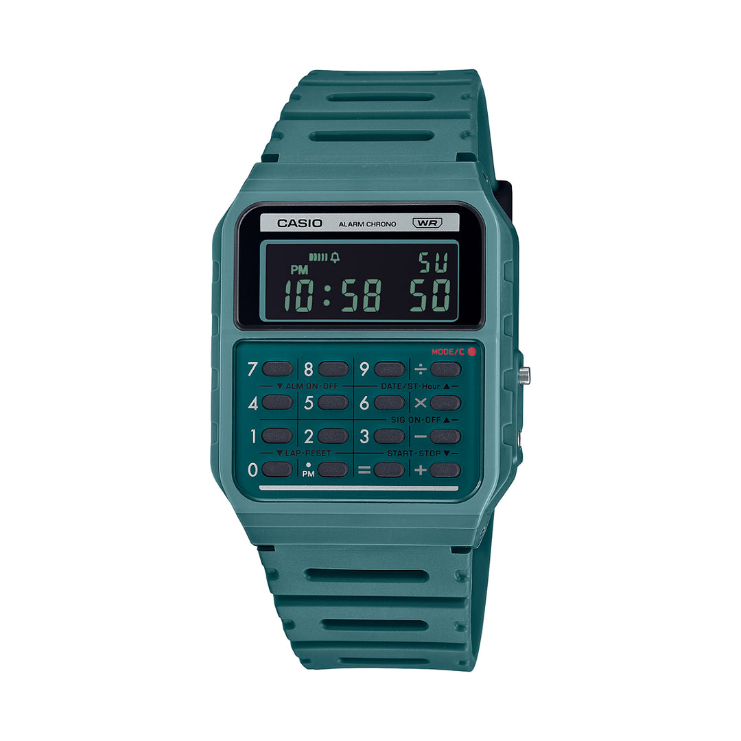 Casio Vintage Unisex Green Dial Resin Digital Watch - CA-53WB-3BDF