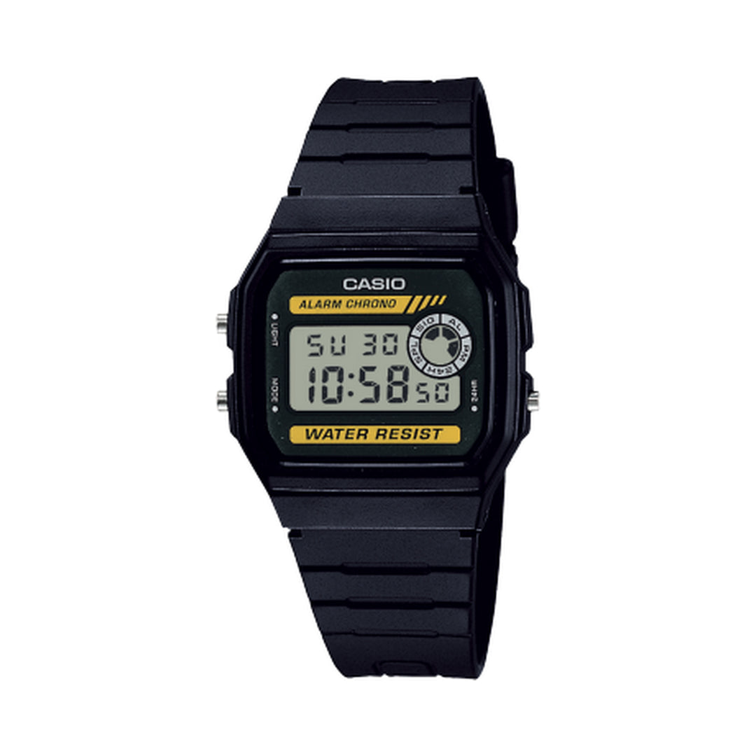Casio Vintage Unisex Gold Dial Resin Watch - F-94WA-9HDG