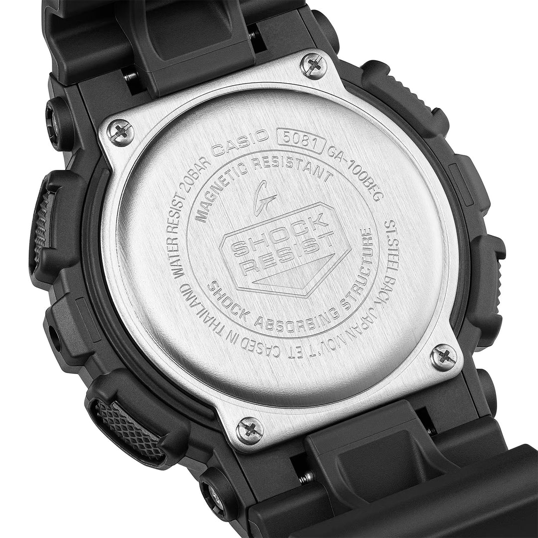 CASIO G-SHOCK GA-100BEG-1ADR ANALOG DIGITAL WATCH