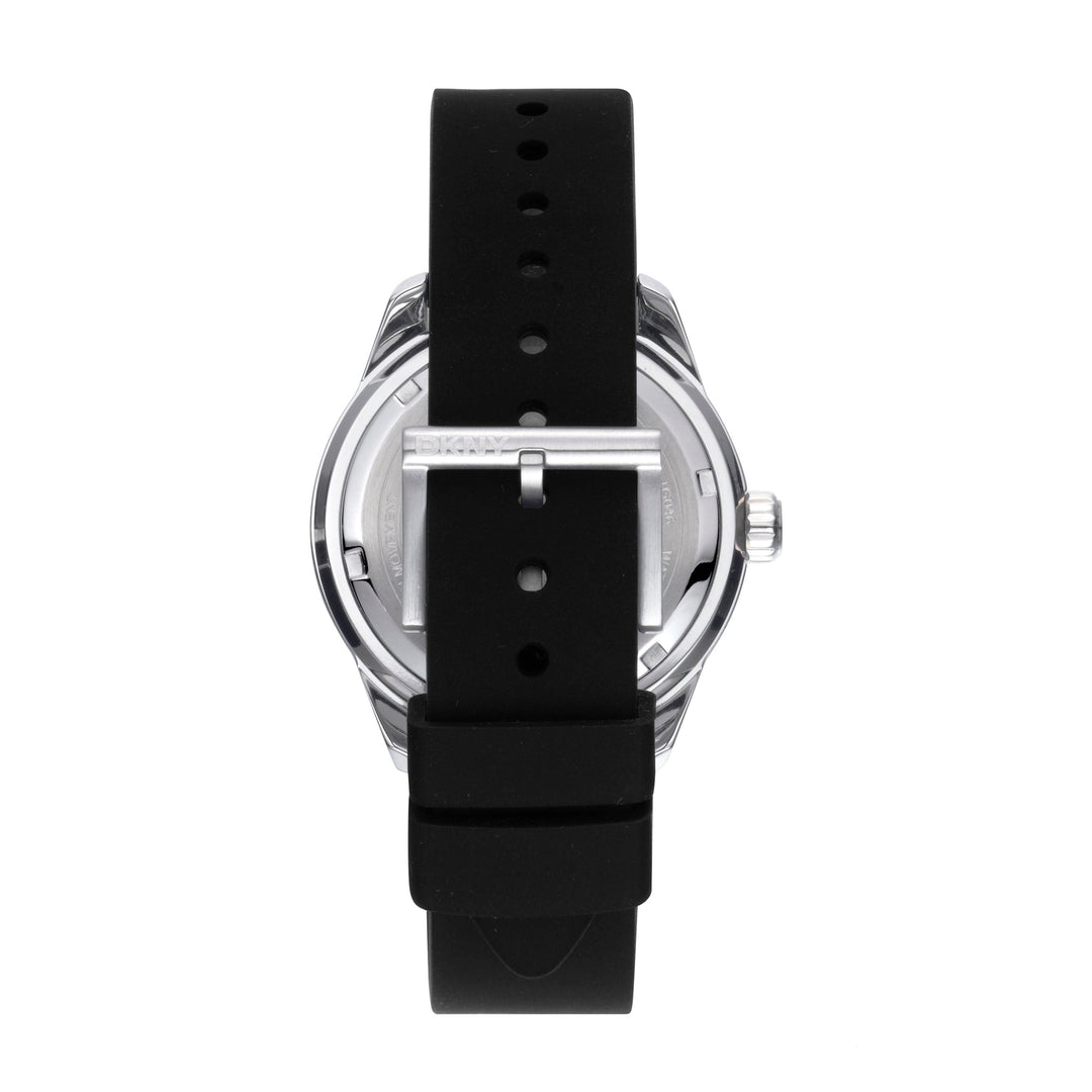 DKNY EVERYDAY Men's Silver Dial Silicone Strap Watch