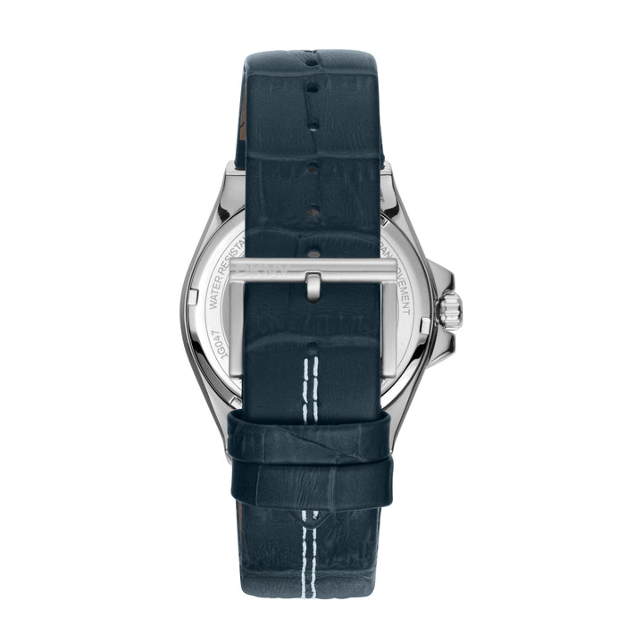 DKNY EVERYDAY Men's Dark Blue Dial Leather Strap Watch