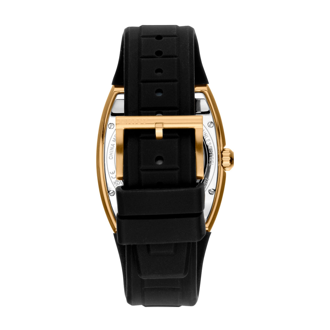 DKNY Automatic Active Men's Black Dial Silicone Strap Watch