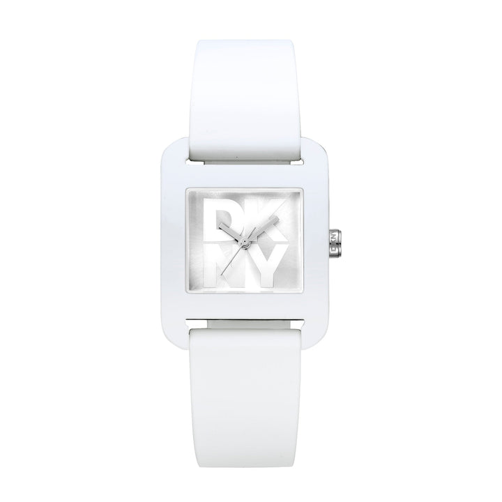DKNY ICONIC Women's Silver Dial Silicone Strap Watch