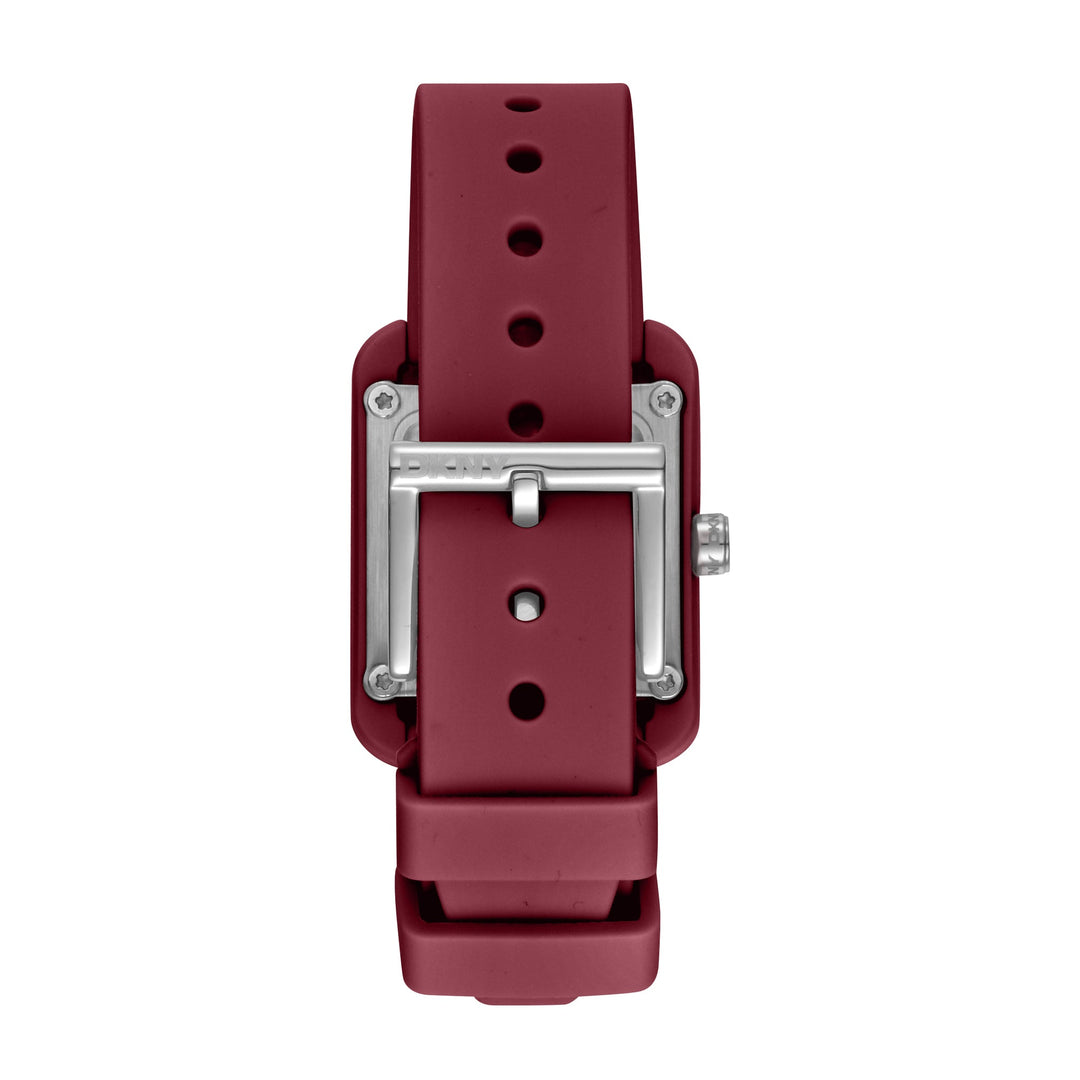 DKNY ICONIC Women's Dark Red Dial Silicone Strap Watch