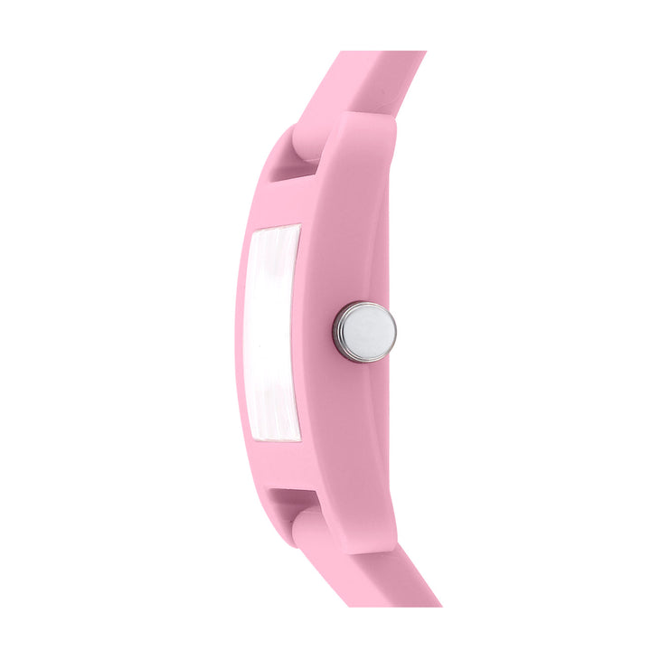 DKNY ICONIC Women's Pink Dial Silicone Strap Watch