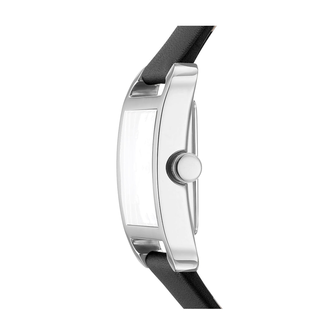 DKNY ICONIC Women's Silver Dial Leather Strap Watch