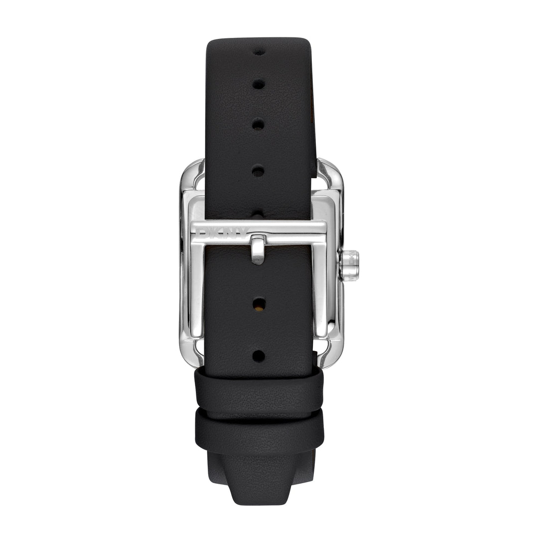 DKNY ICONIC Women's Silver Dial Leather Strap Watch